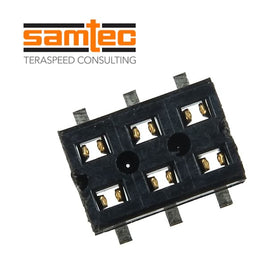G23897 - (Pkg 10) 6 Position Female Connector, 2mm Pitch, SMD, Samtec CLT-103-02-SM-D-BE-TR