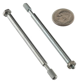 Weekend Sale! G23964 - (Pkg 4) 2.8" Long Knurled Knob Post with 4-40 Threaded End and 4-40 Nut