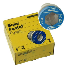 SOLD OUT! G24359 - (Box of 4) Antique Buss Fustat Type S 15Amp Fuse
