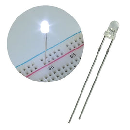 SOLD OUT G24902 - (Pkg 5) Super Bright 3mm T1 Cool White LED VAOL-3GWY4