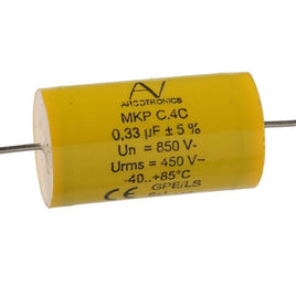 G25034A - (Pkg 10) Arcotronics MKP C.4C Series Axial Capacitor for Snubber Application 0.33uF 850Vdc