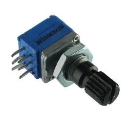 G25211A - (Pkg 8) Miniature 2 Gang (Dual) - 500K Panel Mount Potentiometer