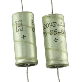 SOLD OUT G25214A - (Pkg 10) Siemens 220uF 40V CO 25-816 Axial Electrolytic Capacitors
