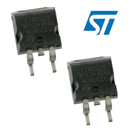 G25389 - (Pkg 2) ST L7805CD2T Linear Voltage Regulator Positive 5.0V 1.0Amp