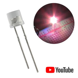 G25441 - (Pkg 5) RGB Fast Flashing Flat Top 5mm Rainbow LED