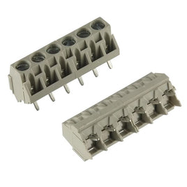 G25525 - (Pkg 2) Wieland 8134 6 Position 5mm Pitch 30-14 AWG PCB Terminal Block
