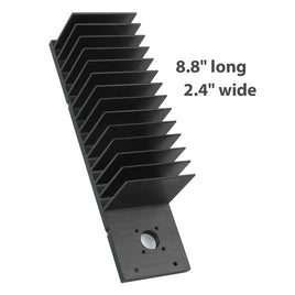 G25559 ` Our Largest Heatsink 8.8" long x 2.4" wide x 2.3" tall Black Anodized Aluminum