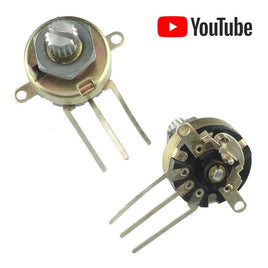 G25569 - (Pkg 4) 500K Miniature Panel Mount Potentiometer with Switch