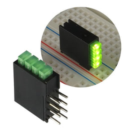 SOLD OUT! G25740 - (Pkg 5) 4 LED Right Angle Mount Vertical Green Bargraph