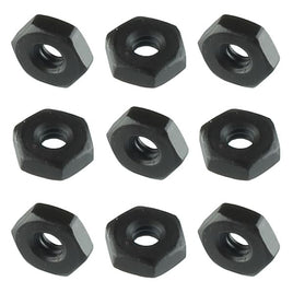 G25957 - (Pkg 100) 6-32 Hex Nut, Small Pattern, Black Oxide Steel, 1/4" Flats x 3/32"