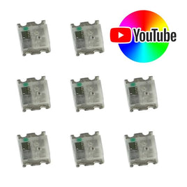 G26097 - (Pkg 10) Rare Tiny SMD Case Rainbow Multiflash LED