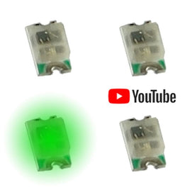 G26154 ` (Pkg 5) Rare Tiny SMD Emerald Green Flashing LED