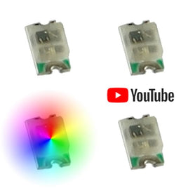 G26155 - (Pkg 10) Rare Tiny SMD Rainbow Color Changing Fader LED