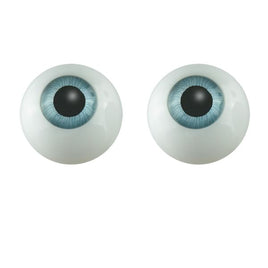 G26183 - (Pkg 2) IMSCO World of Dolls 22mm dia. Realistic Acrylic Doll Eyes with Blue Iris