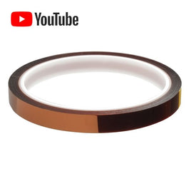 G26189B ` (2 Rolls) Polyimide High Temperature Adhesive Tape for Masking, Soldering and Electrical Work - 33 Meter