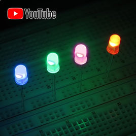 G26199 - (Pkg 4) Frosted Lens RGB 5mm Rainbow Flashing LED