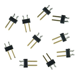 G26215 + (Pkg 10) 2 Pin Male Gold Plated Header