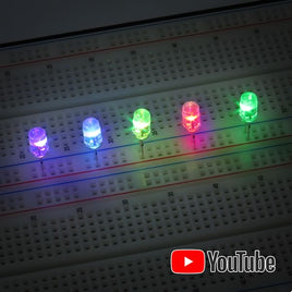 G26226 - (Pkg 5) Special Purchase Beautiful 5mm Rainbow Fader LEDs