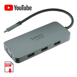 SOLD OUT! G26242 ` Selore USB-C to Dual HDMI 7 in 1 Adapter