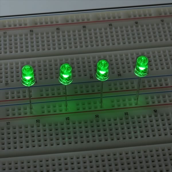 Mcd Led Example G26264 - (Pkg 10) Super Power 10,000 MCD Emerald Green 5mm LED