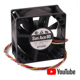 G26287 + Sanyo Denki San Ace 80 - 80mm sq. 12VDC fan w/Ball Bearings 9G0812P1G15