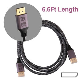 G26288 - 6.6Ft Nylon Braided Display Port Cable (4K @ 60Hz) Gaming Monitor Cable