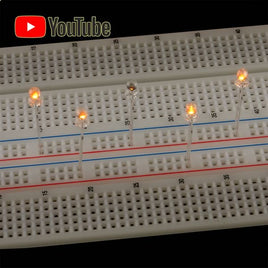 G26293 ^ (Pkg 5) Very Unique 3mm Clear Lens Firefly Yellow/Gold Breathing LED