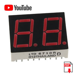 G26353 - Lite-On Electronics Dual 7 Segment Display Red LTD-6710R