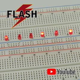G26428 - (Pkg 10) Special Purchase 3mm Super Bright Flashing Red LED