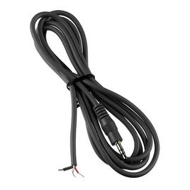 G26508 - Black Stereo 3.5mm Cable 6ft Male Plug to Strip Leads