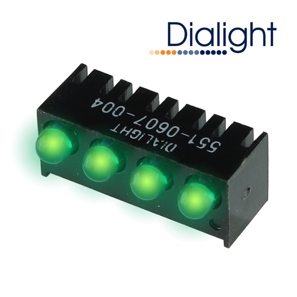 Green Led Array G26591 + (Pkg 5) Dialight 551-0607-004 Green LED Array Bargraph