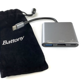 G26708 - Battony 3 in 1 Port USB to HDMI/4K, USB 3.0 Port and USB-C Fast Charging Port (Type-C/F)
