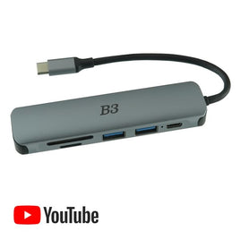 G26729 ~ Brighthree B3 6-in-1 USB-C Hub HDMI Adapter