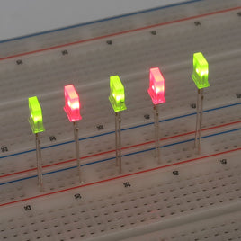 G26741 + (Pkg 5) 2 Color Red/Green Rectangular Bipolar LED