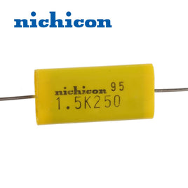 G26903 ~ Nichicon 1.5uf 250V Polyester Metallized Axial Capacitor