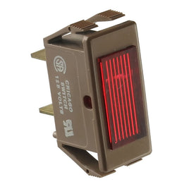 G26958 + Chicago Switch "Snap-In" Rectangular 125V Red Indicator Lamp