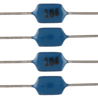 G26962 + (Pkg 10) Circuit Functions Tiny Flat 0.1uF 50V Axial Monolithic Capacitor